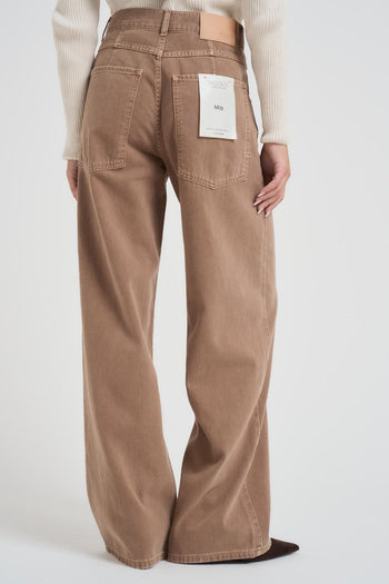 Jeans donna a palazzo Mia cammello - 6
