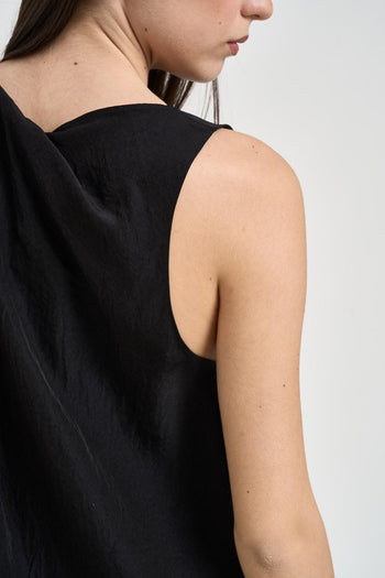 Top donna smanicato nero - 6