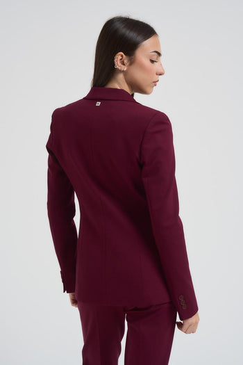 Giacca donna monopetto bordeaux - 5