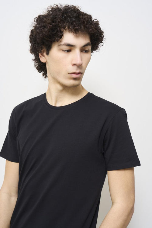 Men's black crew neck t-shirt - 2