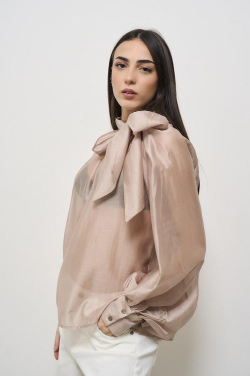 Camicia donna semitrasparente rosa - 2