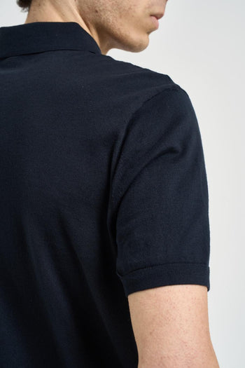 Polo uomo manica corta blu - 4