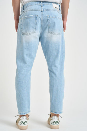Jeans uomo aderente in denim chiaro - 3