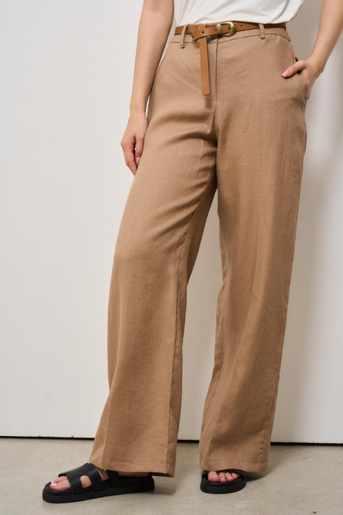 Pantalone donna a palazzo cammello - 2