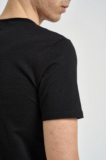 T-shirt uomo girocollo nero - 4