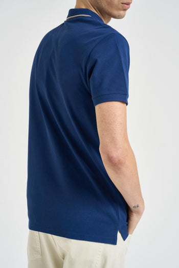 Polo uomo piqué blu royal - 3