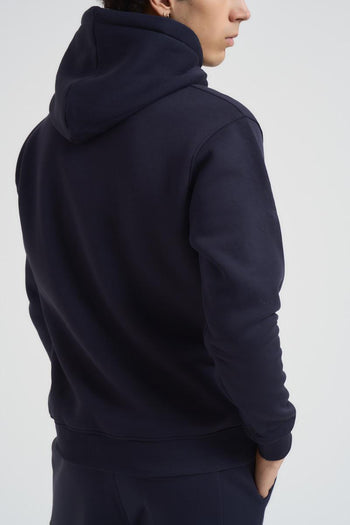 Felpa uomo con cappuccio blu - 4