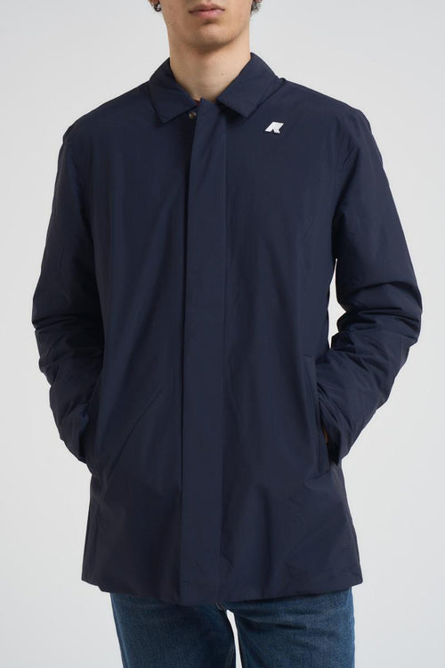 Trench uomo midi blu notte