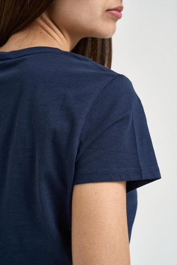 T-shirt donna blu navy - 4