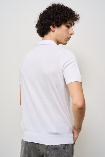 Polo uomo in maglia bianca - 4