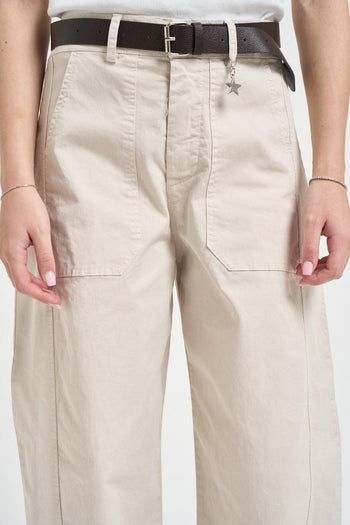 Pantalone donna carrot fit panna - 6