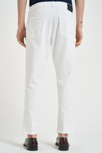 Jeans uomo regular in denim bianco - 3