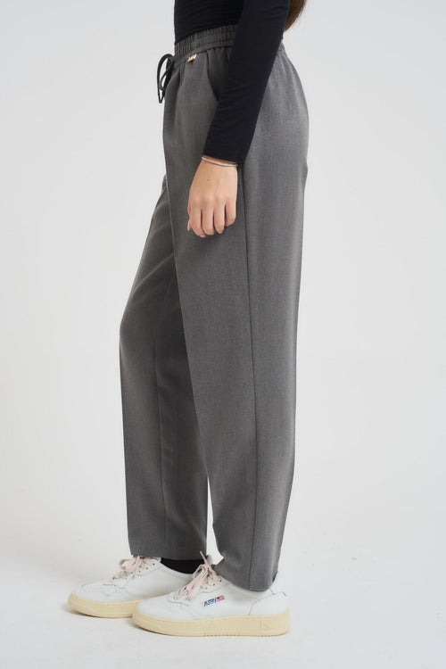 Pantalone donna grigio a sigaretta - 2