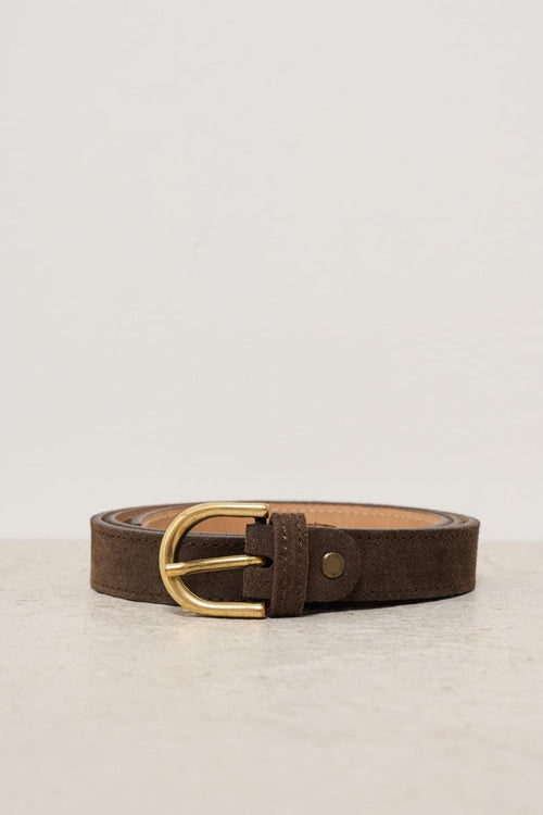 Cintura donna in ecopelle marrone