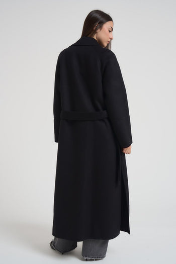 Cappotto donna lungo blu notte - 3