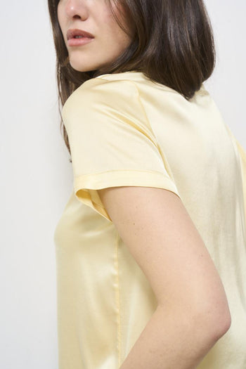 Women's canary yellow crew neck t-shirt - 6