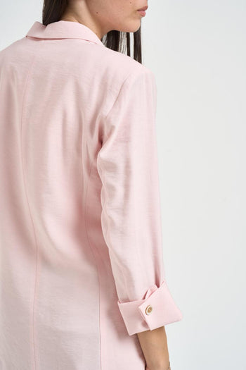 Blazer donna doppiopetto rosa - 4