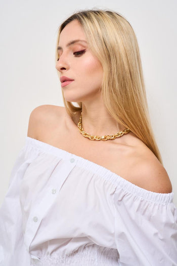Top donna cropped panna - 3
