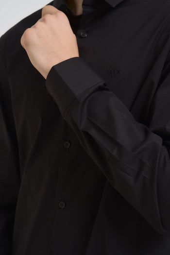 Camicia uomo manica lunga nera - 3