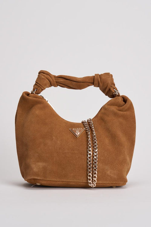 Borsa donna Isotta in suede marrone