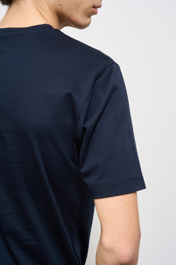 T-shirt uomo girocollo blu - 4