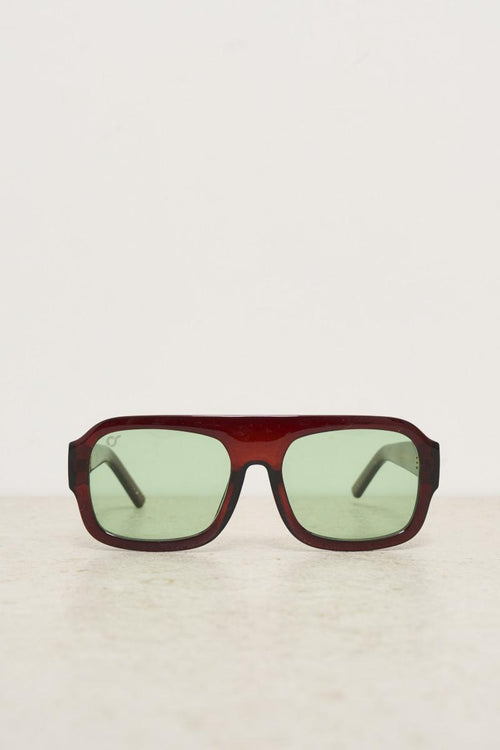Women's burgundy sunglasses