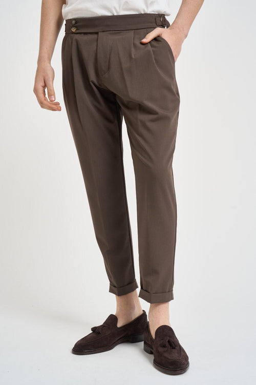 Pantalone uomo sartoriale marrone