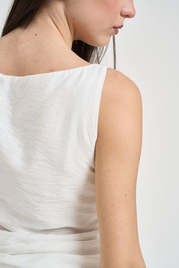 Top donna con nodo bianco - 5