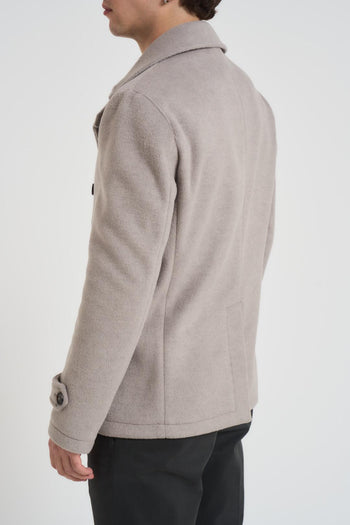 Cappotto uomo doppiopetto corto grigio chiaro - 4