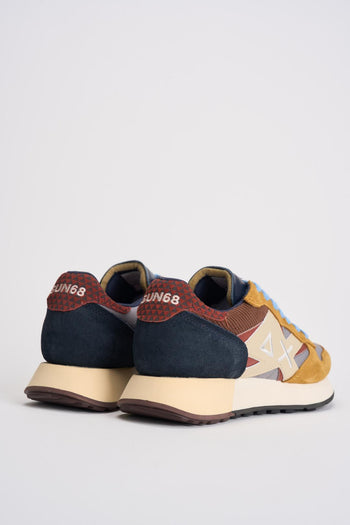 Sneakers uomo in suede e pelle multicolor - 6