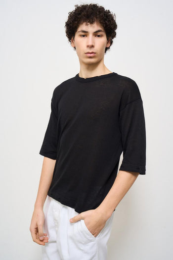 T-shirt uomo girocollo nero - 3