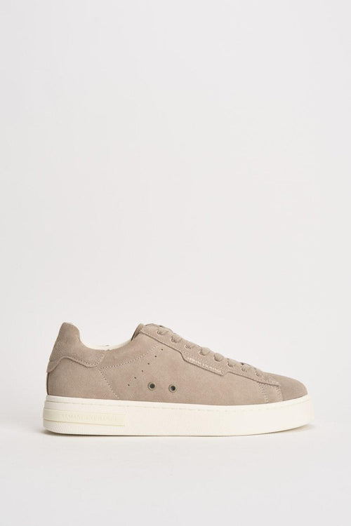 Sneakers uomo in suede beige