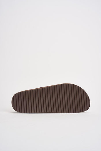 Sandalo donna in suede marrone con borchie - 9