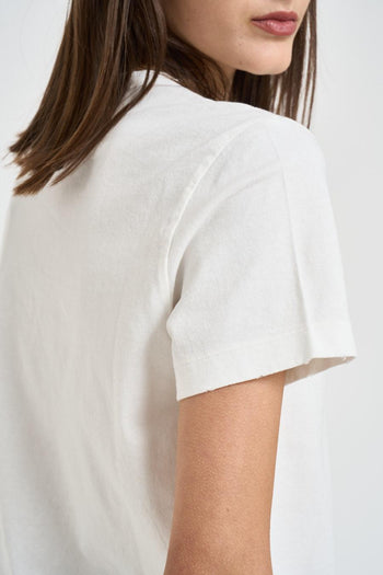 T-shirt donna con stampa "Old Glory" bianca - 5