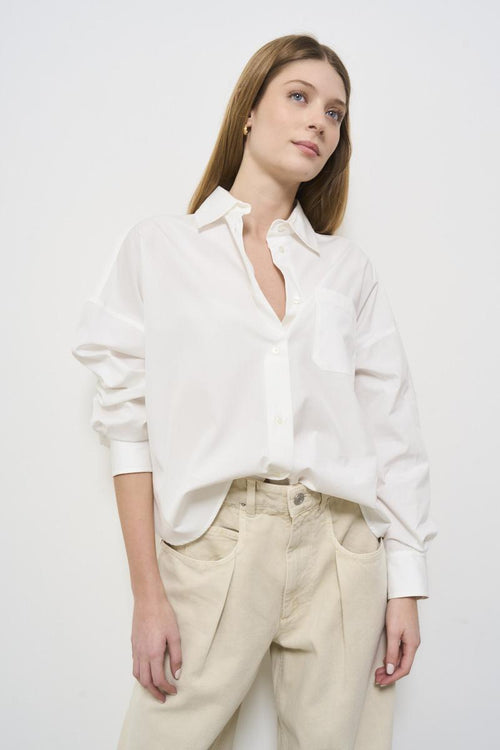 Women's oversized white shirt Aureo - 2