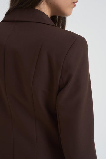 Giacca donna doppiopetto marrone - 6