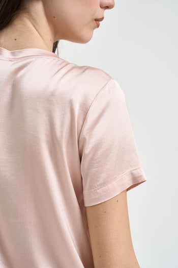 Blusa donna satinata rosa - 4