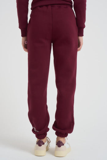 Pantalone tuta jogger donna bordeaux - 4