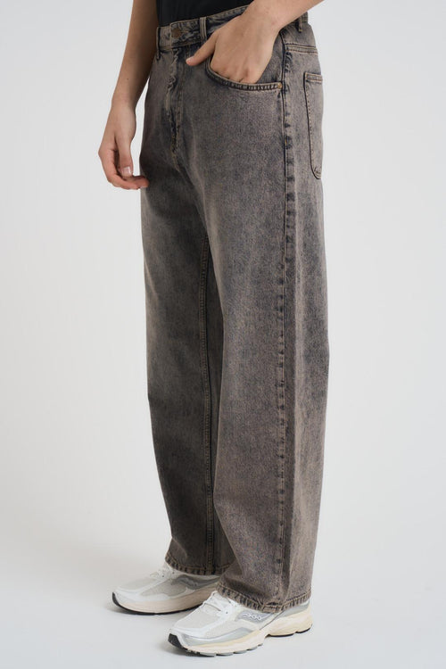 Jeans uomo wide fit grigio - 2