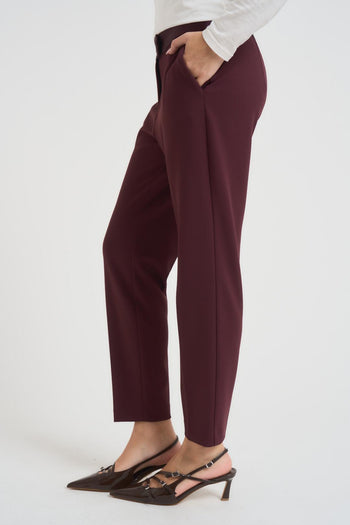 Pantalone donna skinny bordeaux - 3