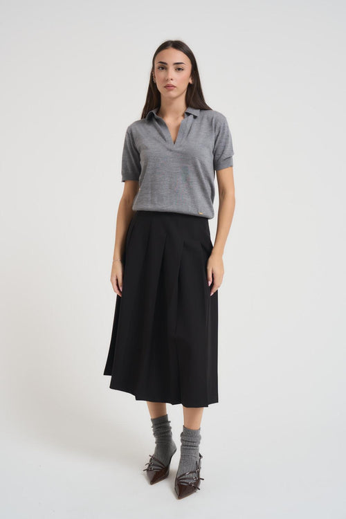 Polo donna grigia