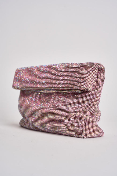 Pochette donna con strass rosa - 2