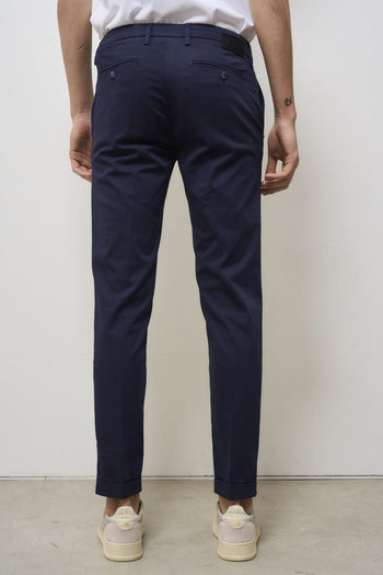 Men's blue chino trousers - 4