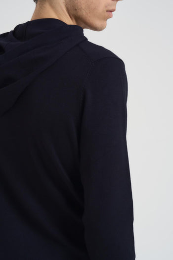 Felpa uomo in maglia blu - 4