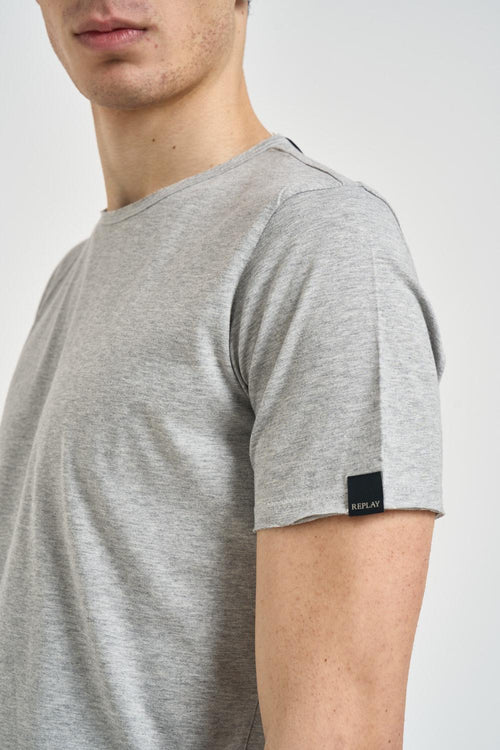 T-shirt uomo girocollo grigio chiaro - 2