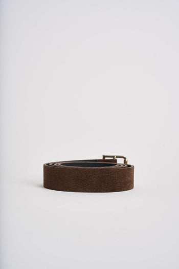 Cintura donna in suede marrone - 3