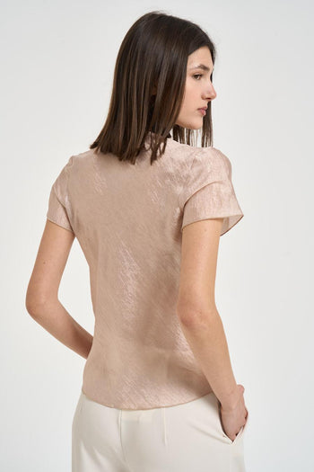 Blusa donna rosa cipria - 4