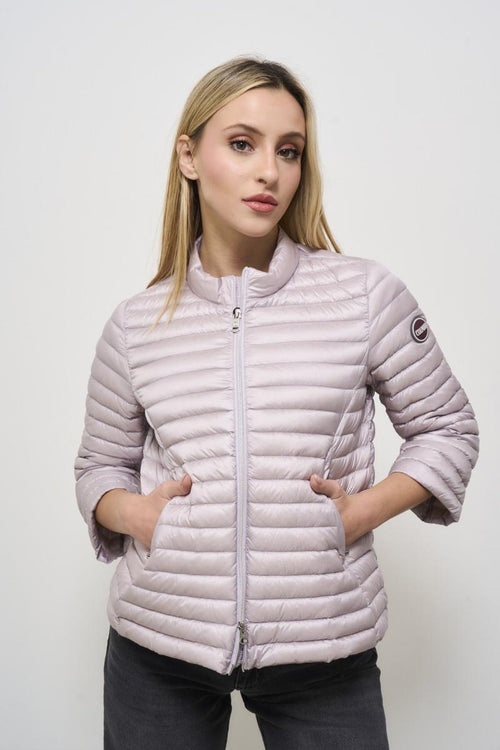 Piumino donna trapuntato lilla