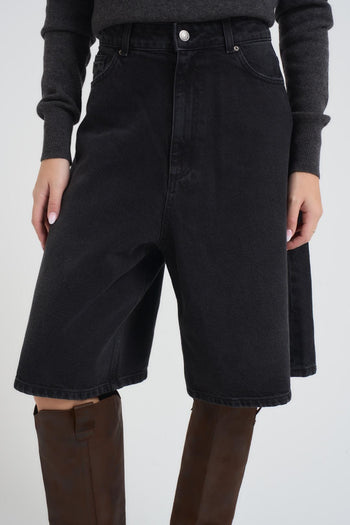 Bermuda donna ampio nero - 3