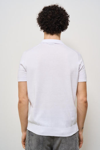 Polo uomo in maglia bianca - 3
